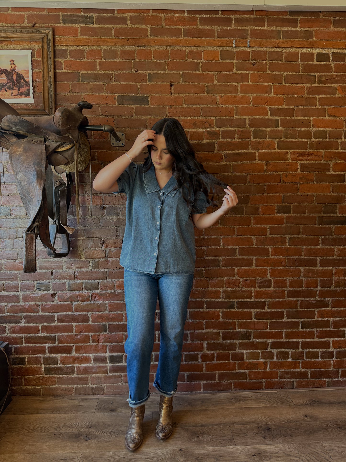 Danny Denim Blouse