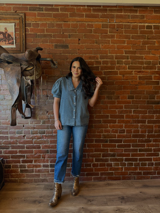 Danny Denim Blouse