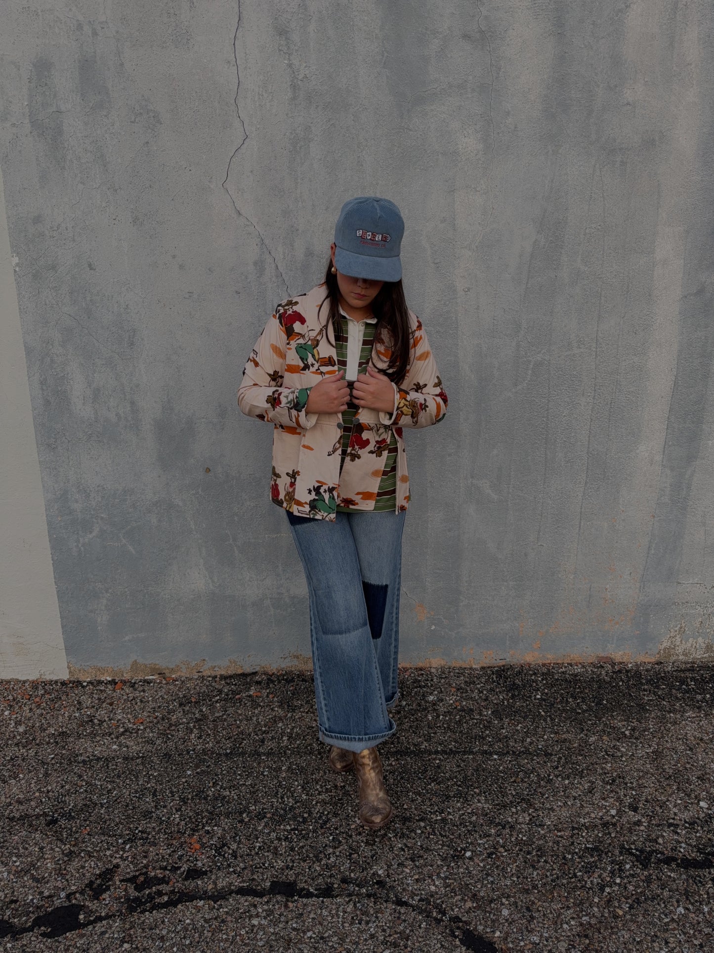 Wagon Wheel Printed Blazer