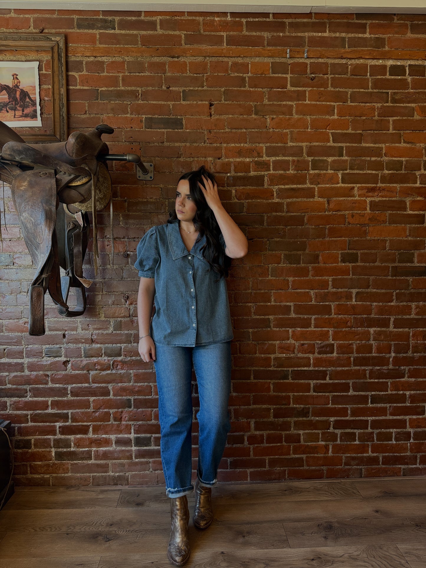 Danny Denim Blouse