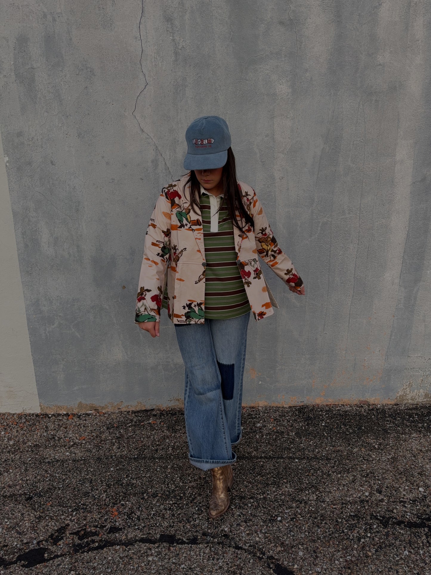 Wagon Wheel Printed Blazer