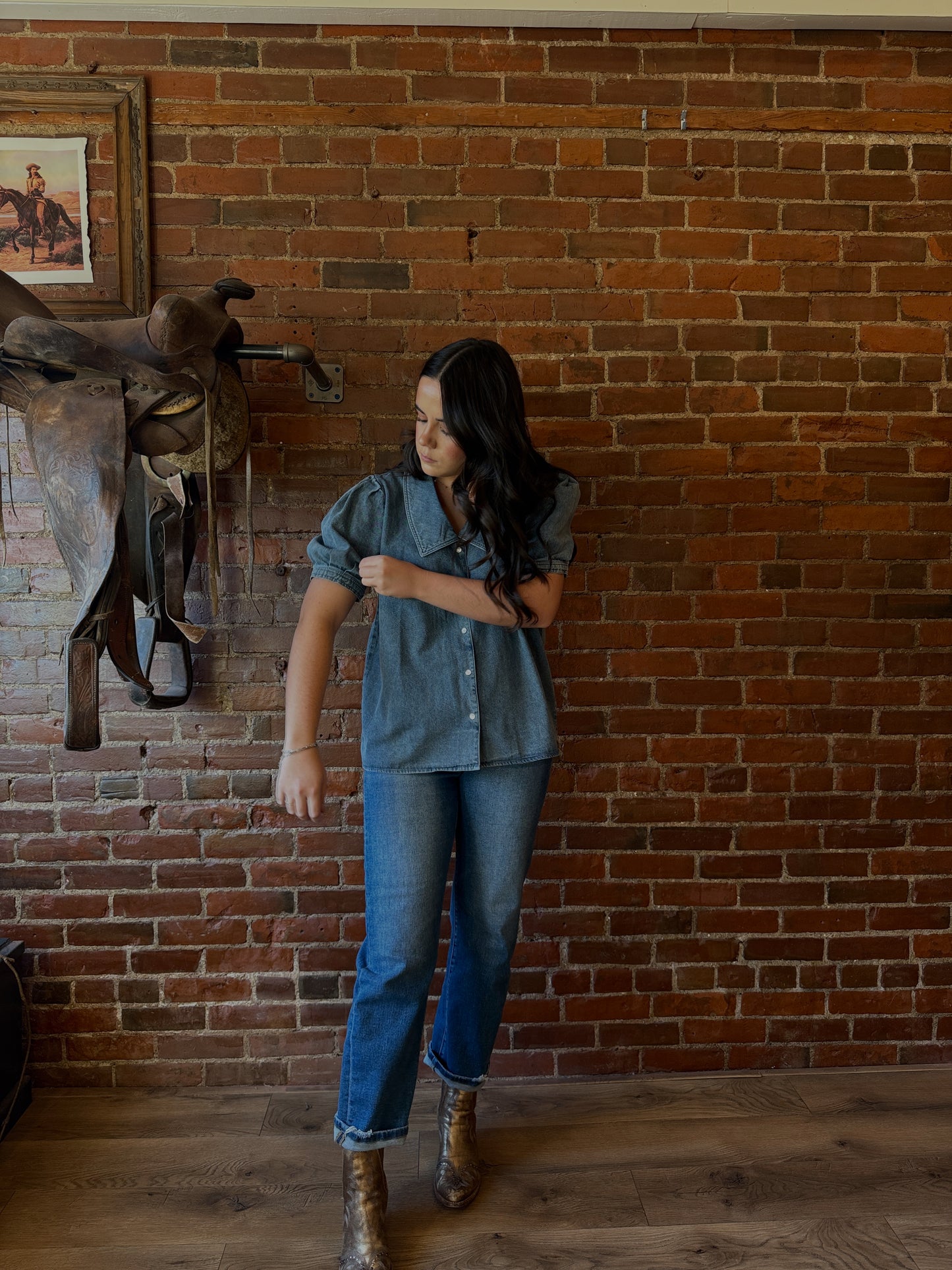 Danny Denim Blouse