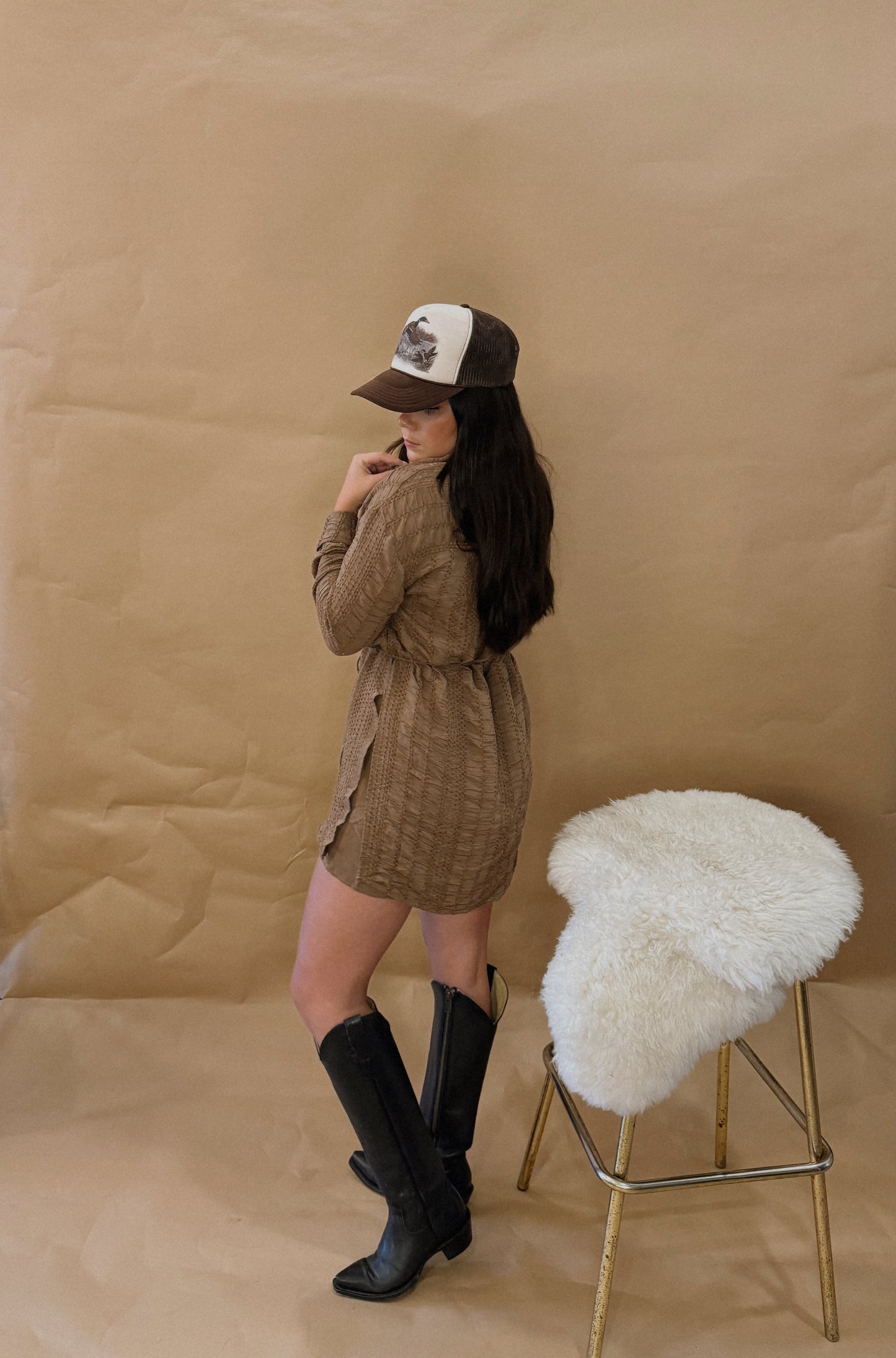 Velvet Nights Button Up Romper
