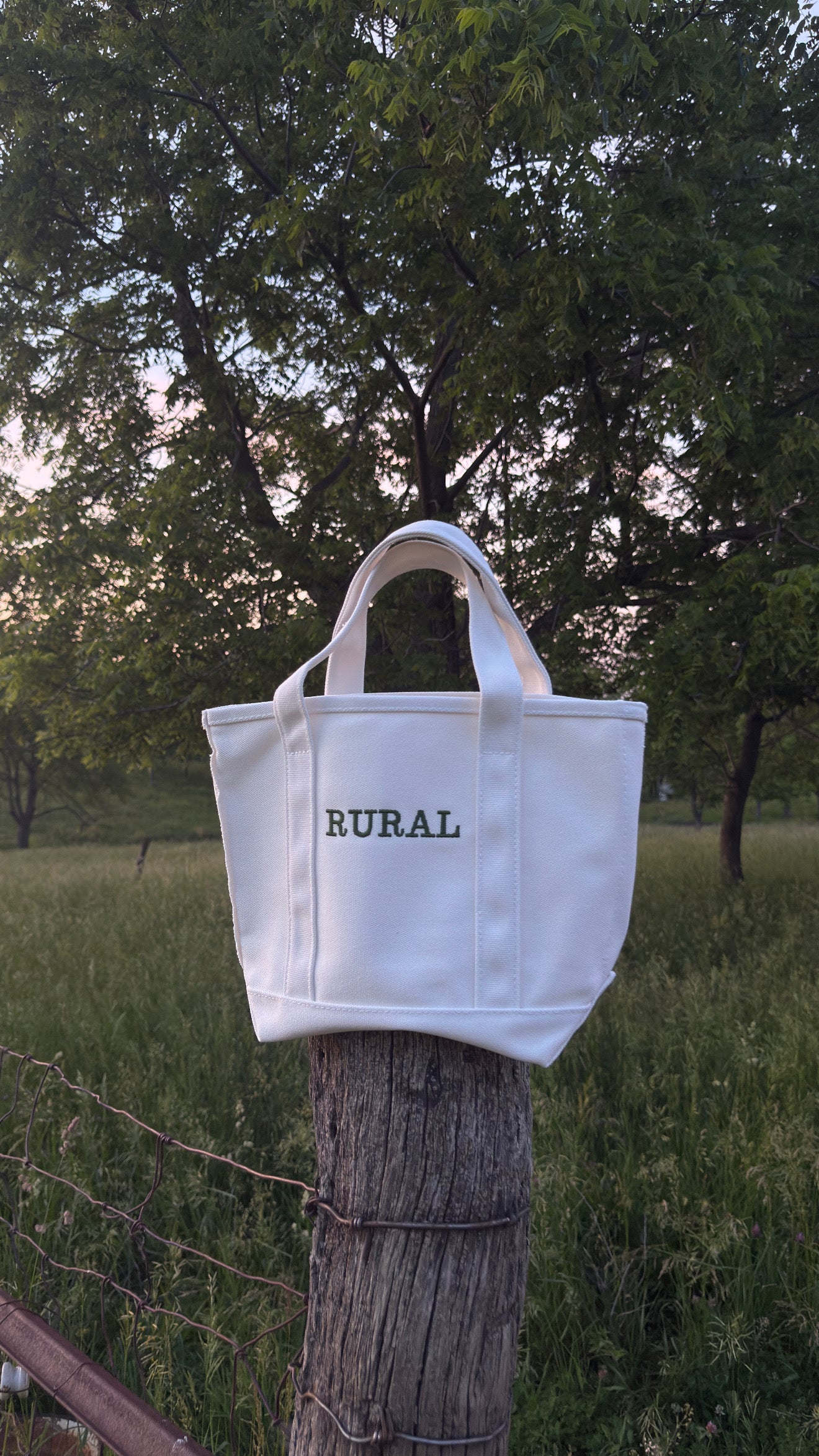 canvas embroidered tote bag