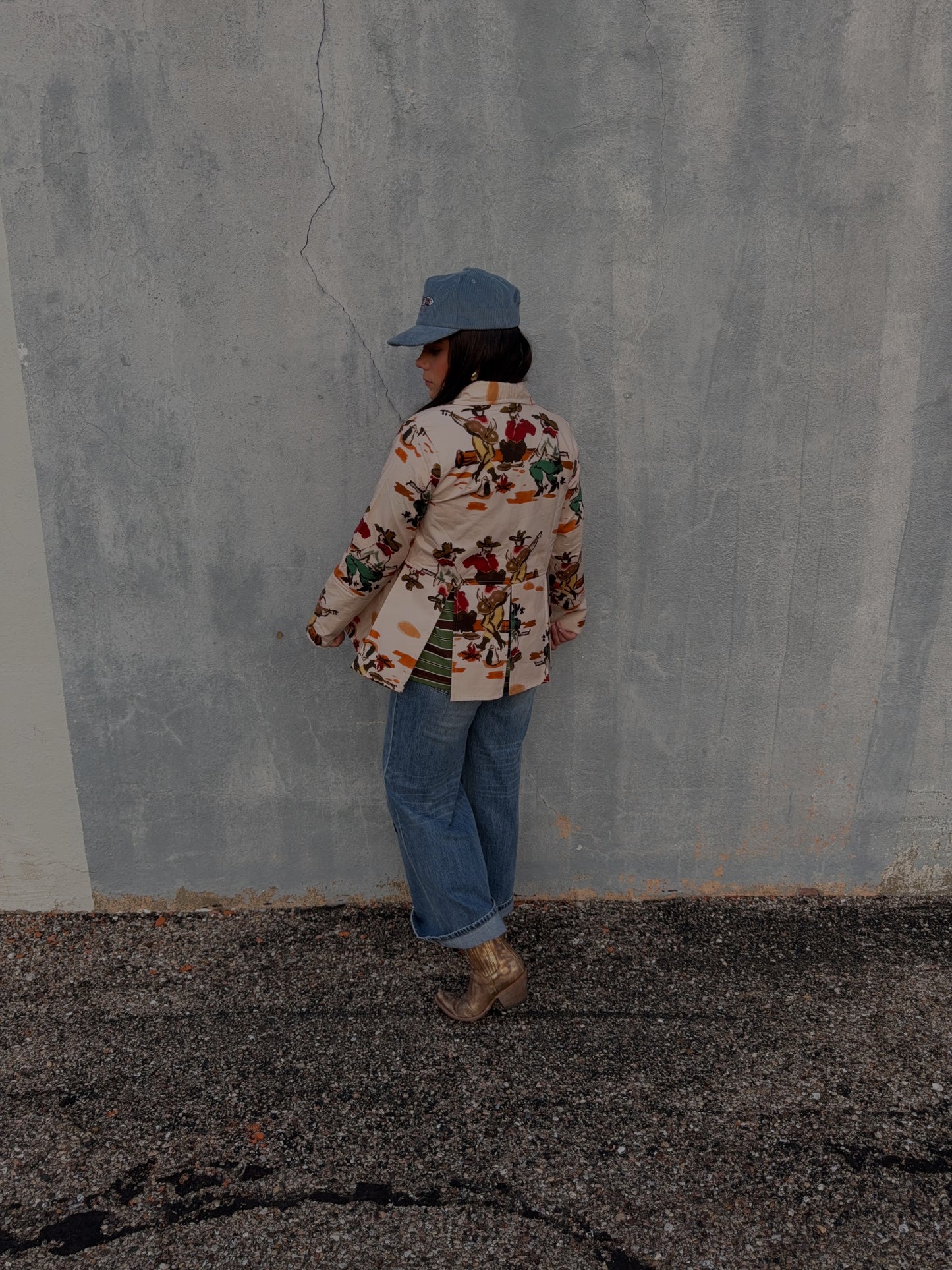 Wagon Wheel Printed Blazer