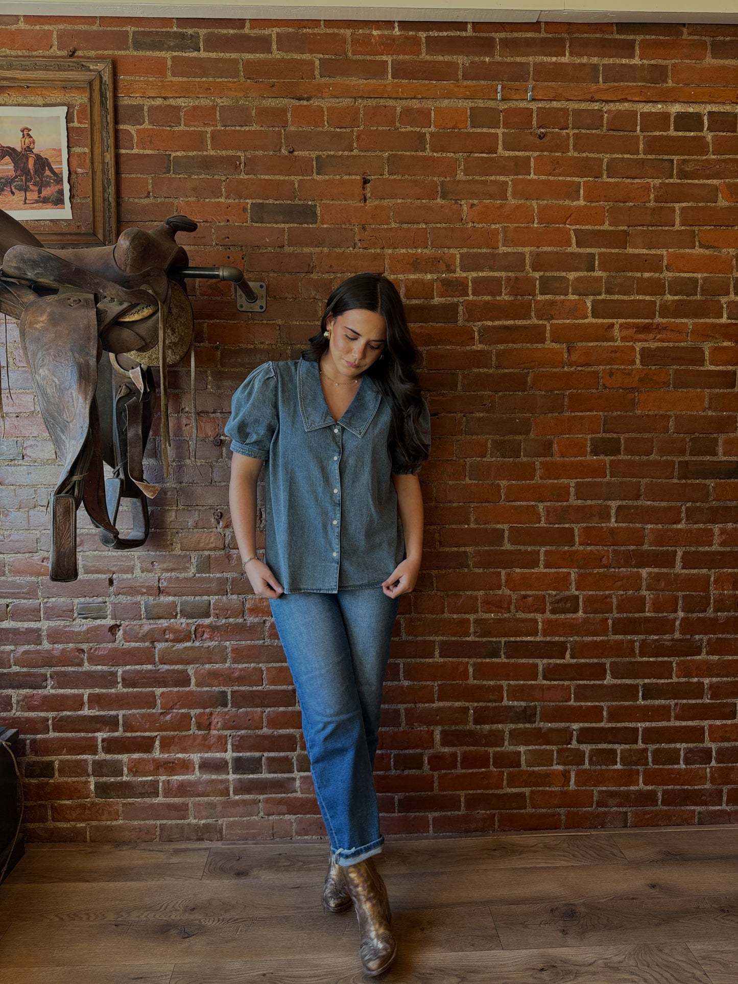 Danny Denim Blouse