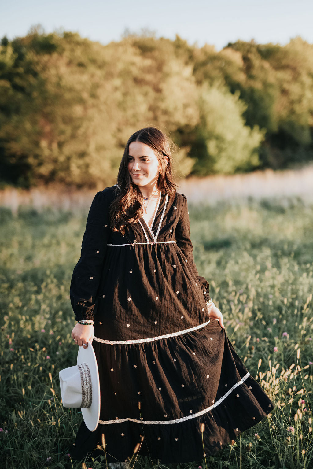 Ada Embroidered Midi Dress