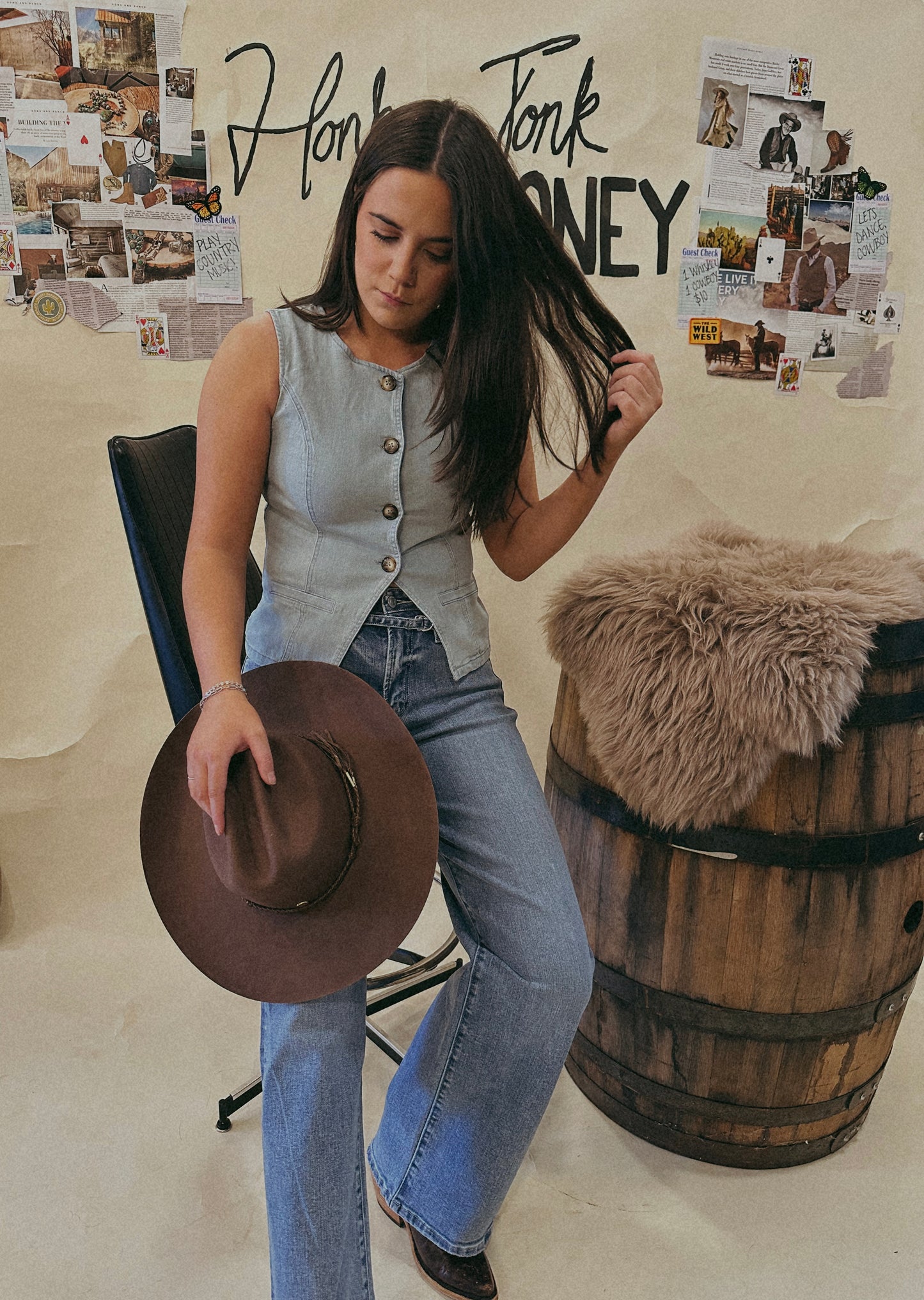 Dillon Button Up Denim Top