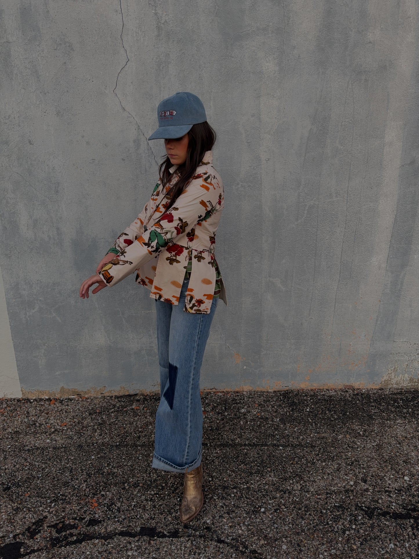 Wagon Wheel Printed Blazer