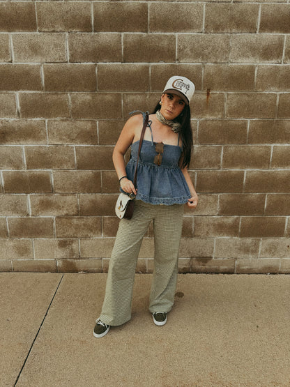 Grayson Drawstring Check Pants