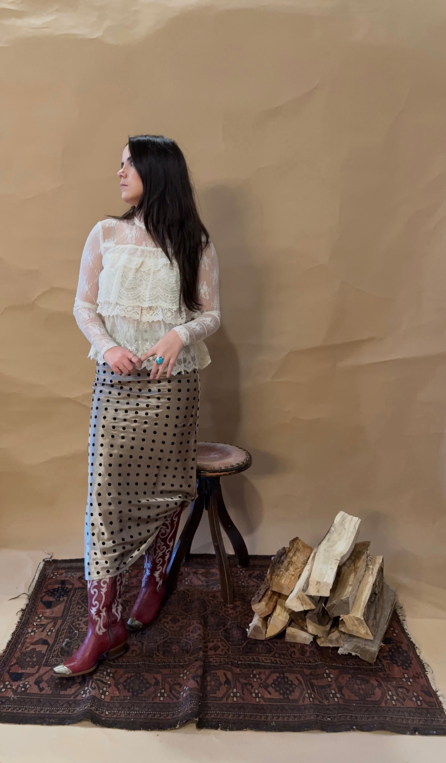 Lillian Lace Ruffle Blouse