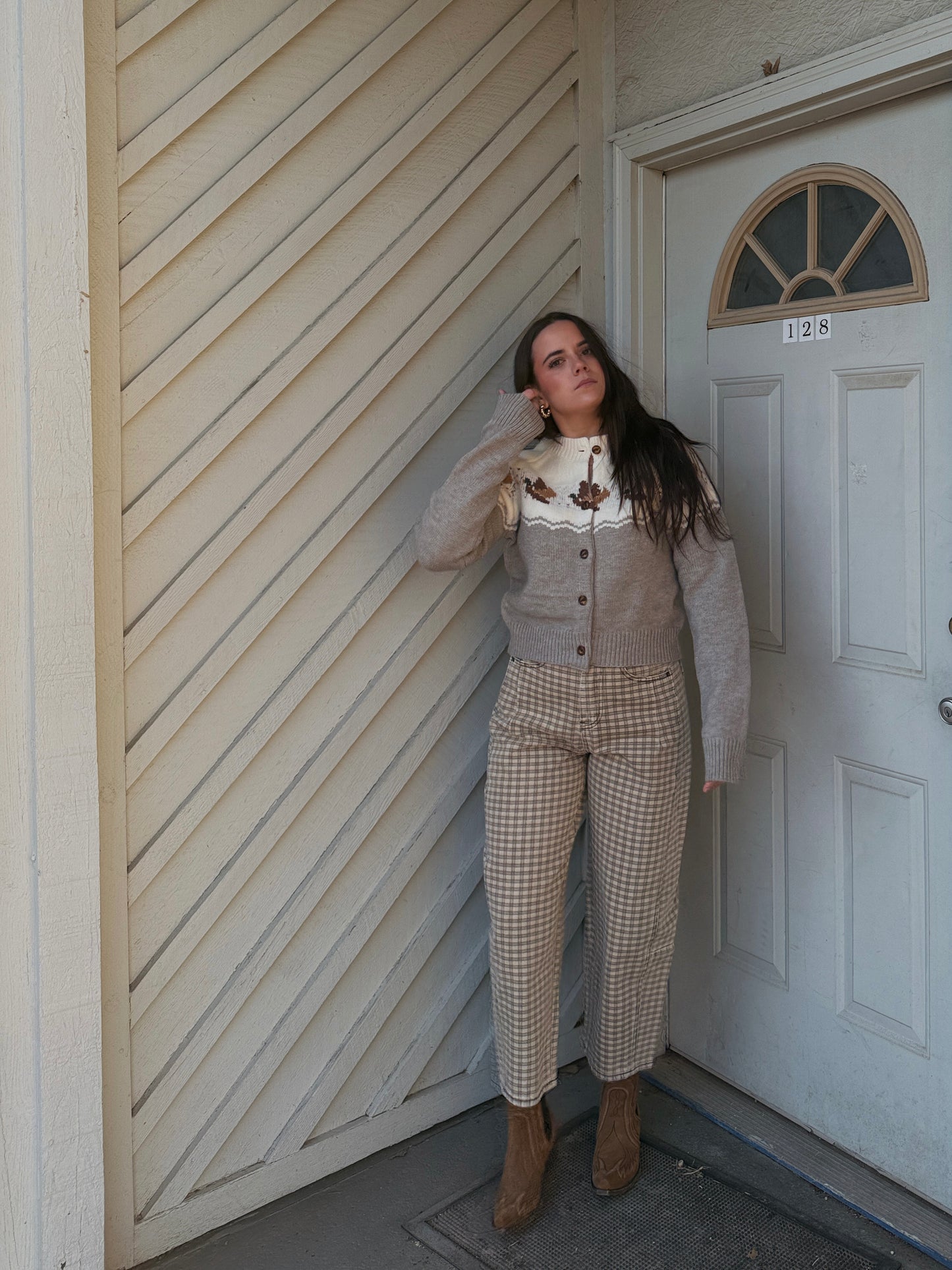 Retro Duck Print Sweater