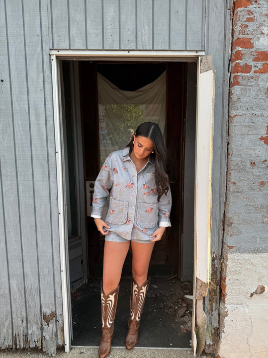 Cowgirl Blues Button Down Jacket