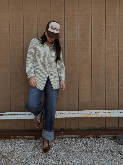 Evergreen Pearl Snap