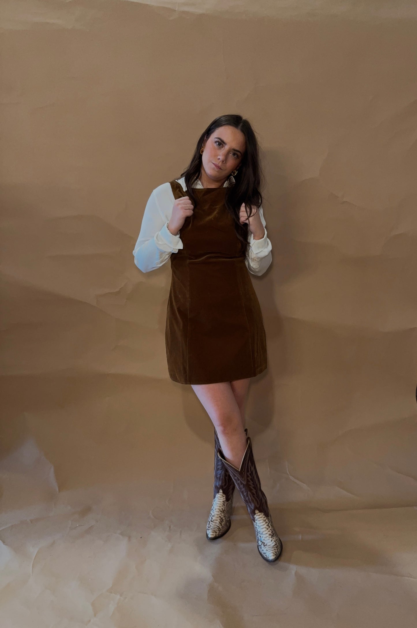 Carmine Velvet Dress