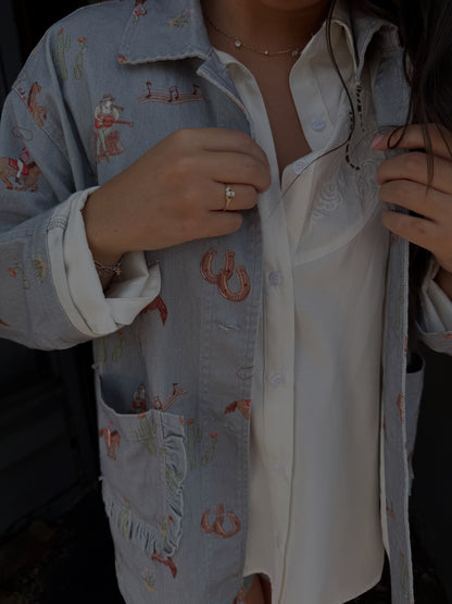 Cowgirl Blues Button Down Jacket