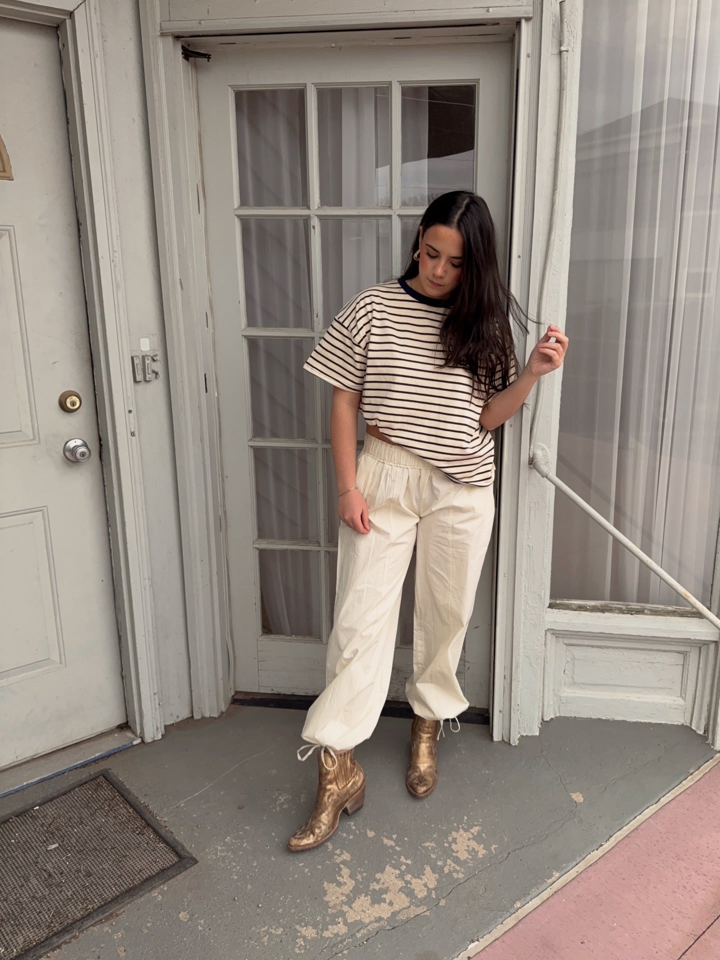 Addy Striped Cotton Tee