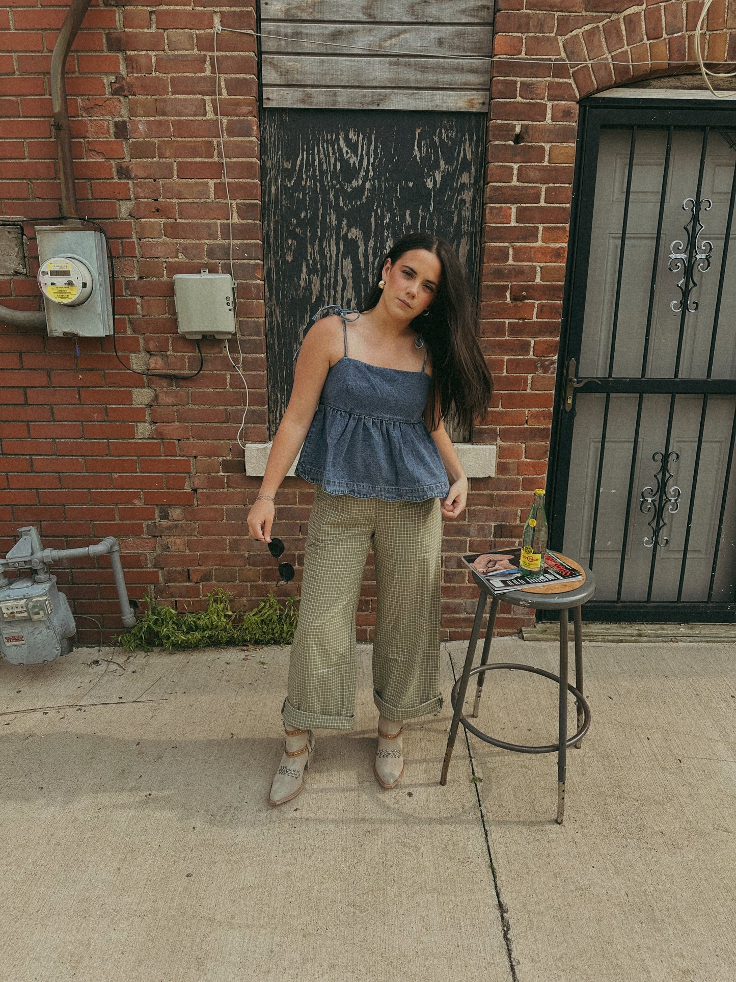 Grayson Drawstring Check Pants