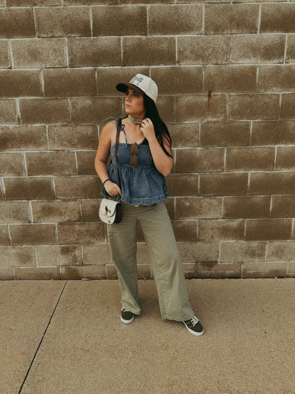 Grayson Drawstring Check Pants