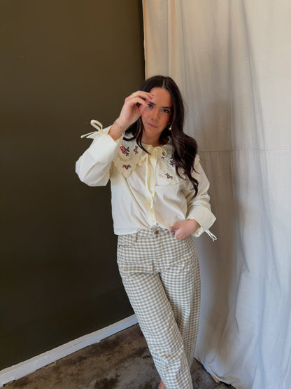 Cross Stitch Collard Top