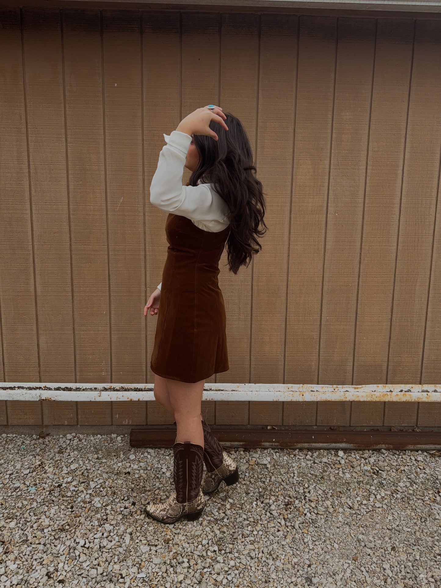 Carmine Velvet Dress