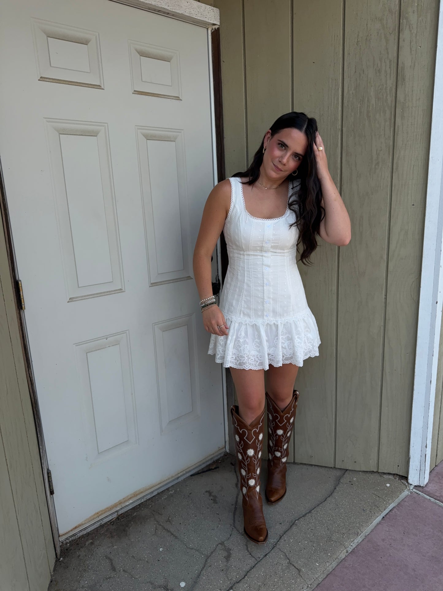 Abilene Eyelet Mini Dress
