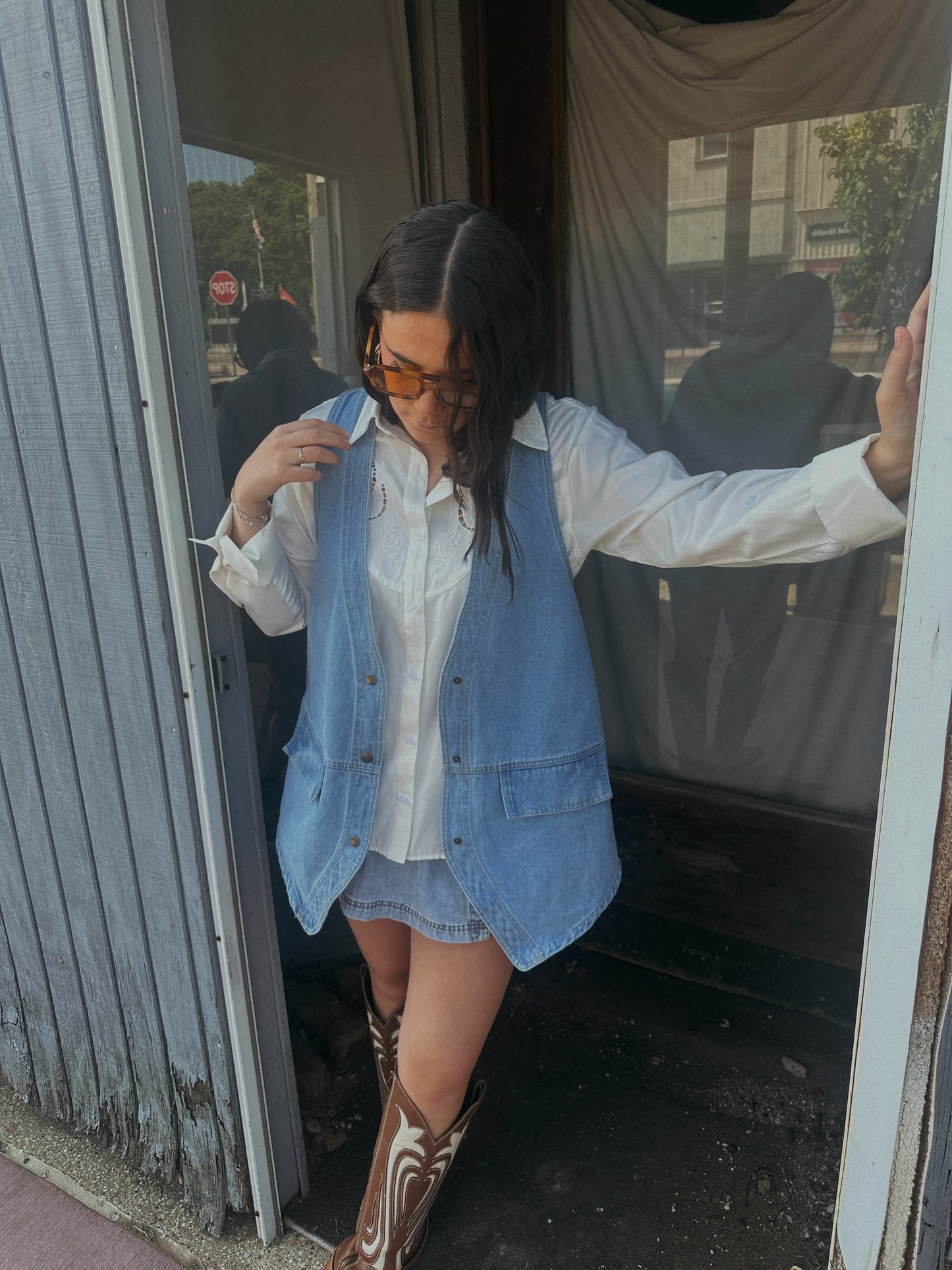 Denim Blues Longline Vest
