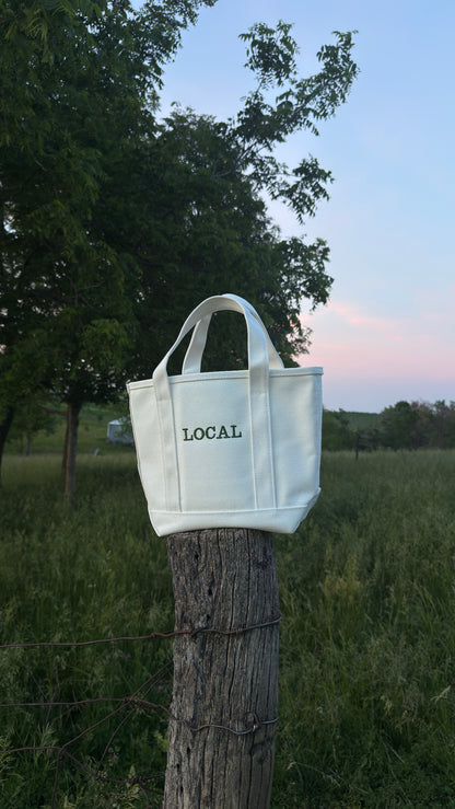 canvas embroidered tote bag