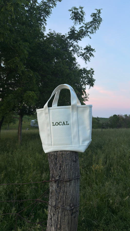 canvas embroidered tote bag