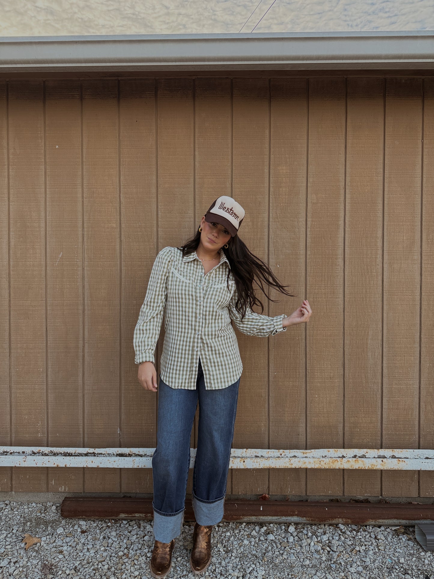 Evergreen Pearl Snap