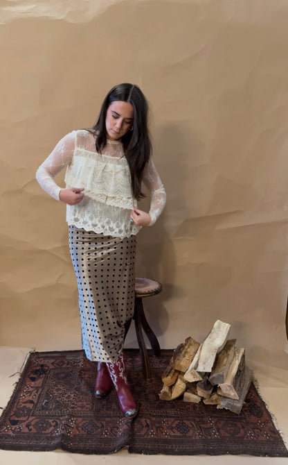 Lillian Lace Ruffle Blouse