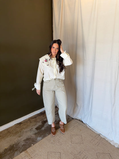 Cross Stitch Collard Top