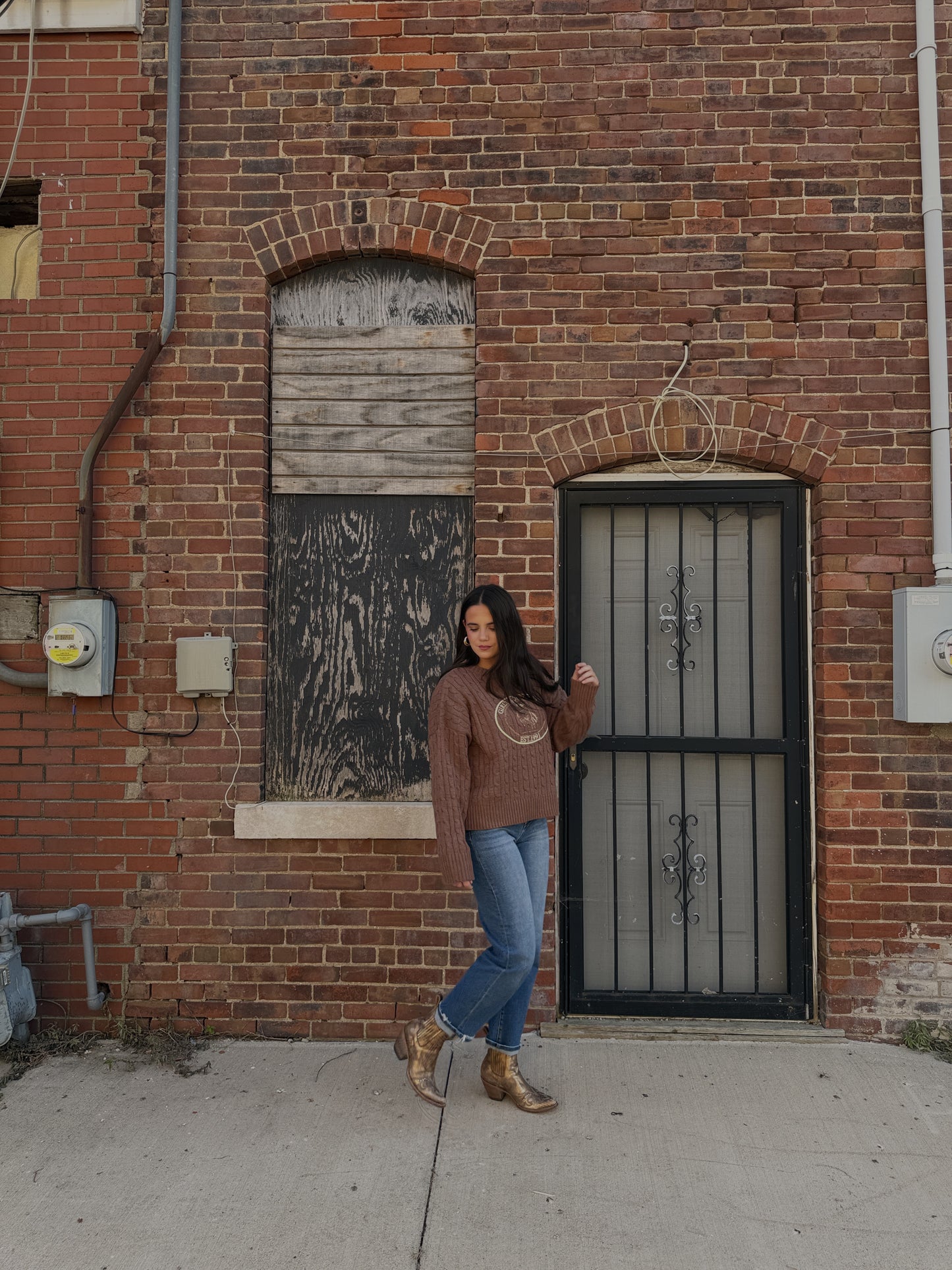 Girls Rodeo Club Cable Knit Sweater