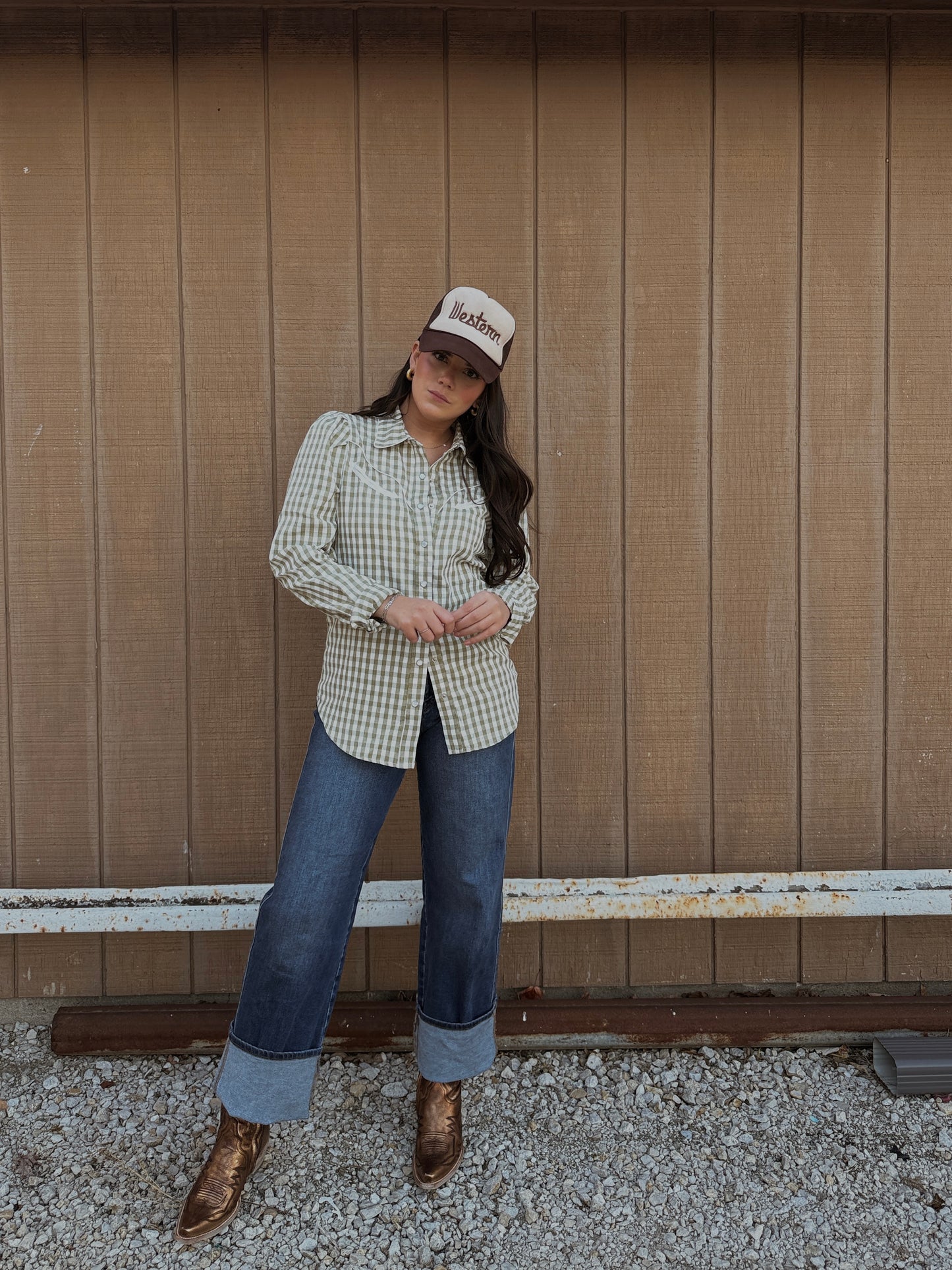 Evergreen Pearl Snap