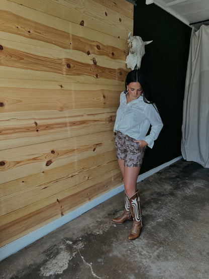 Yoke Button Up Blouse