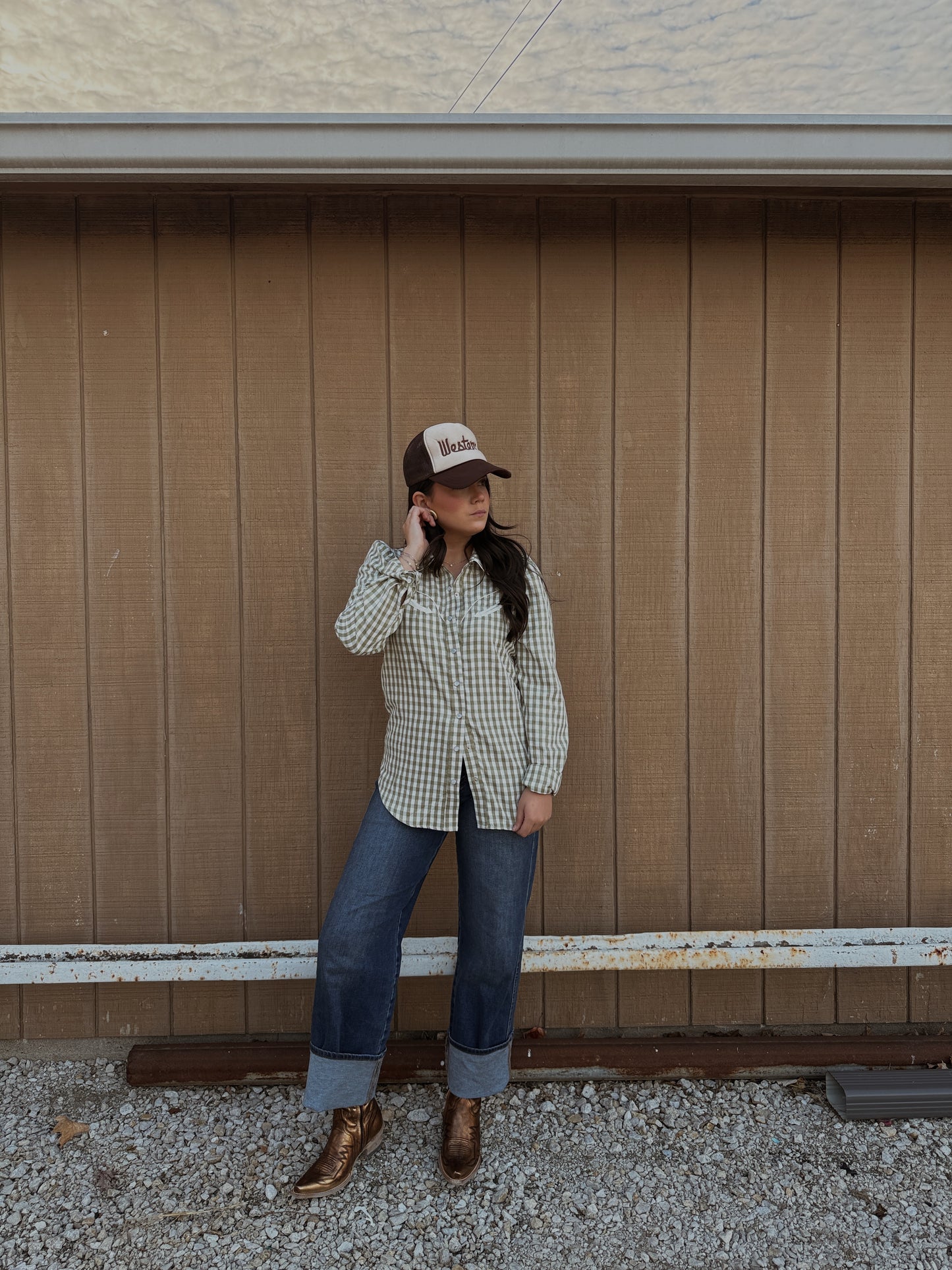 Evergreen Pearl Snap