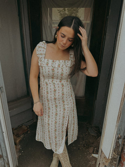 Rosie Ruffle Trimmed Midi Dress