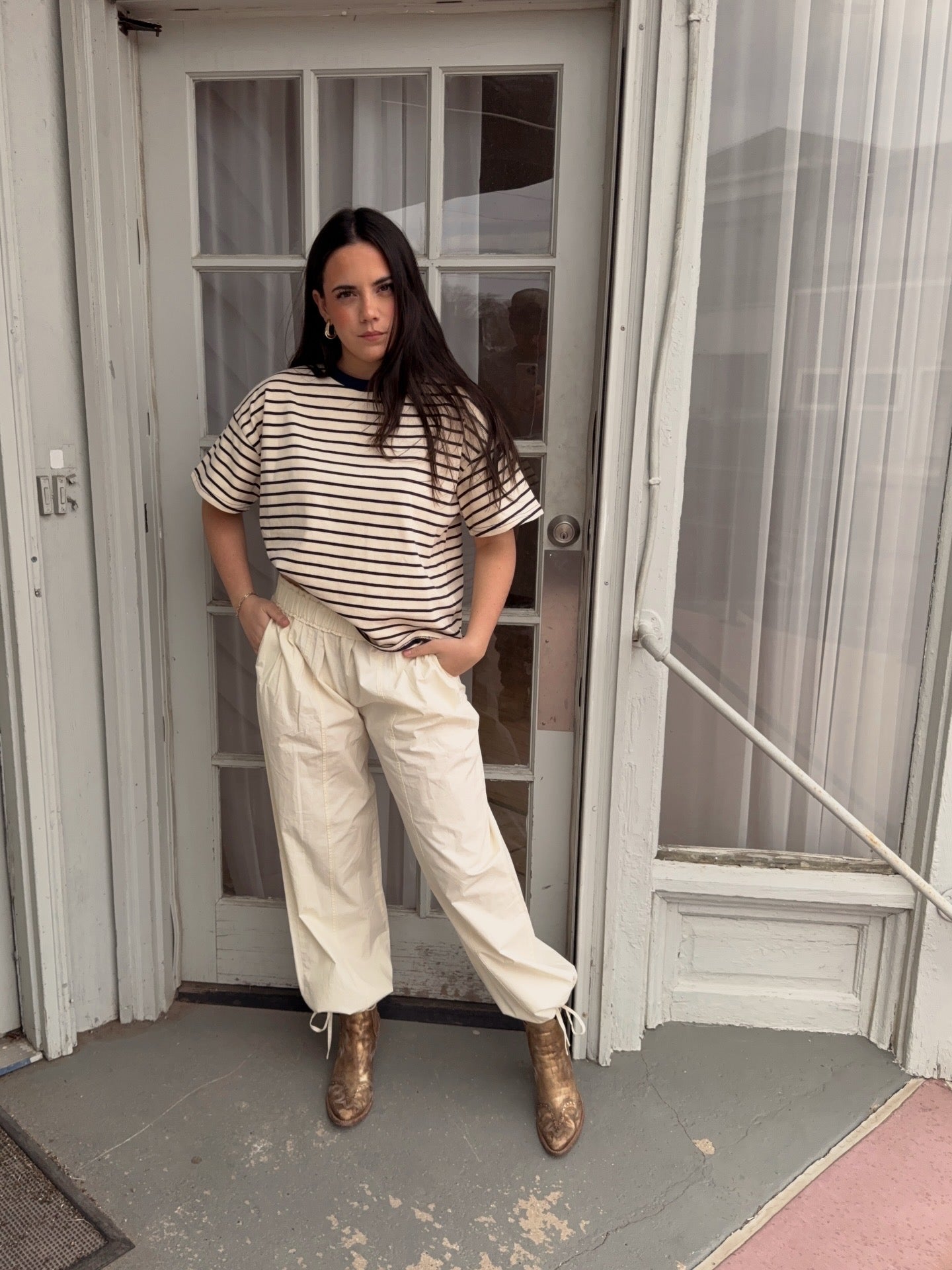 Addy Striped Cotton Tee