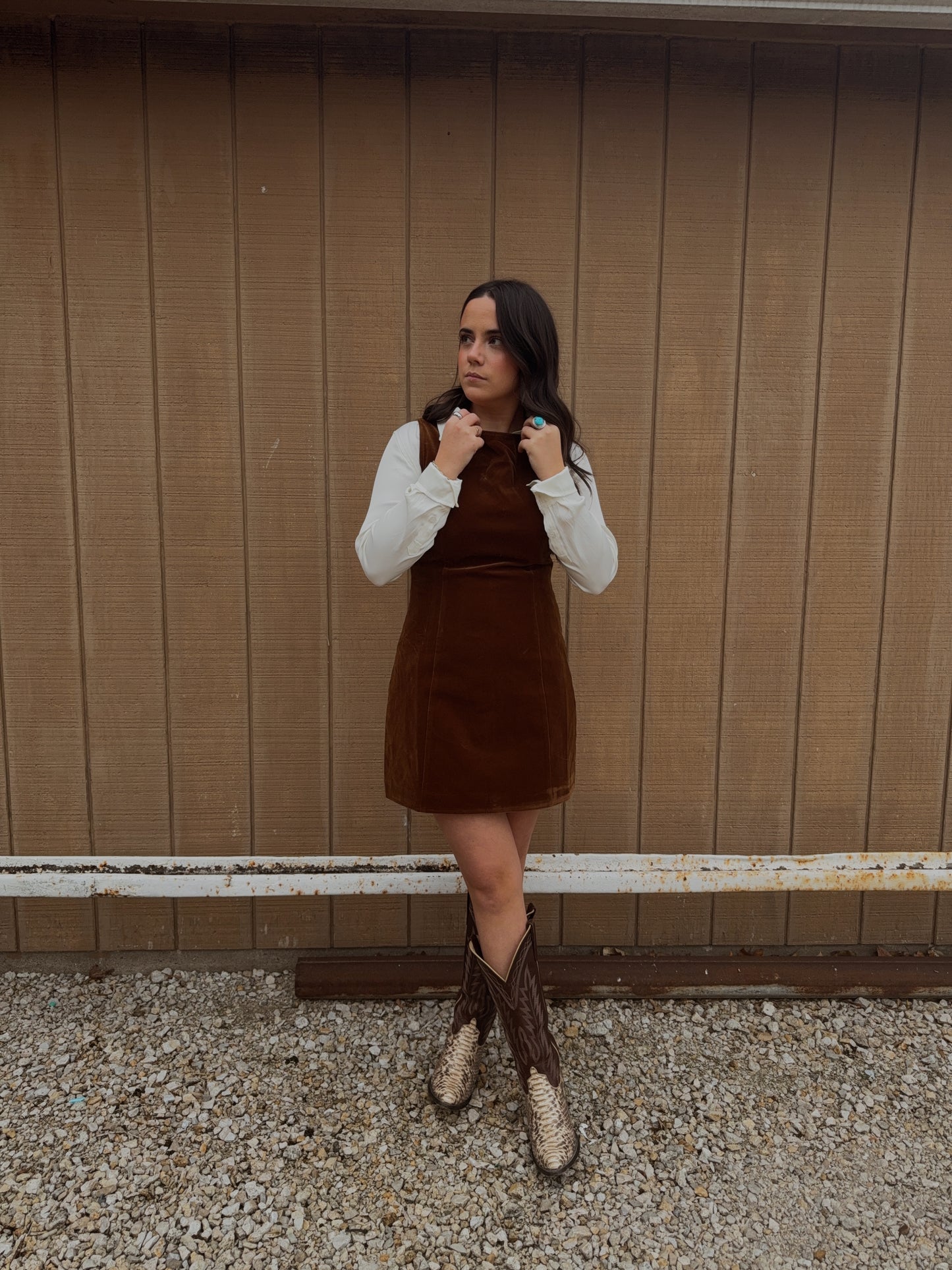 Carmine Velvet Dress