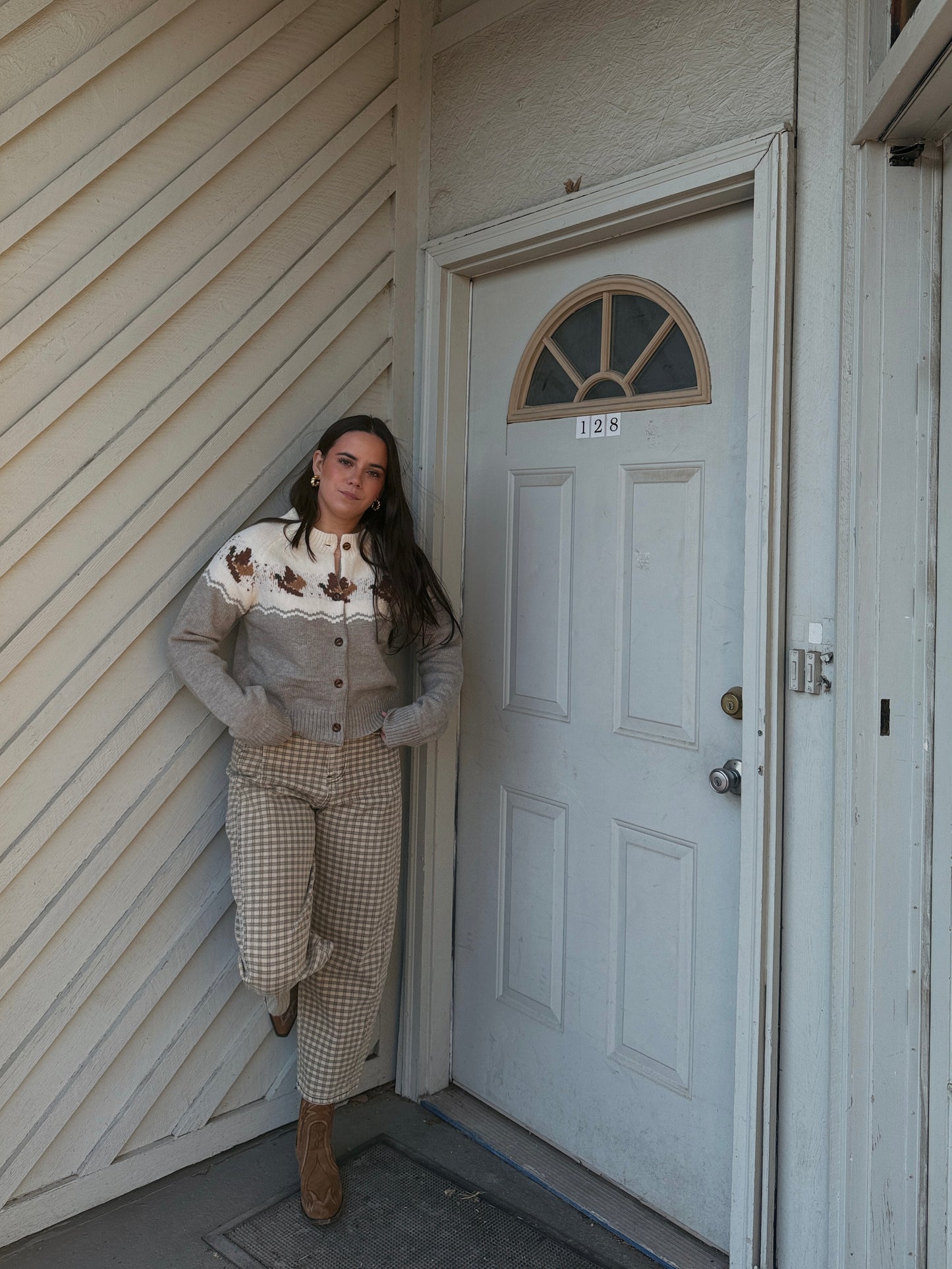 Retro Duck Print Sweater