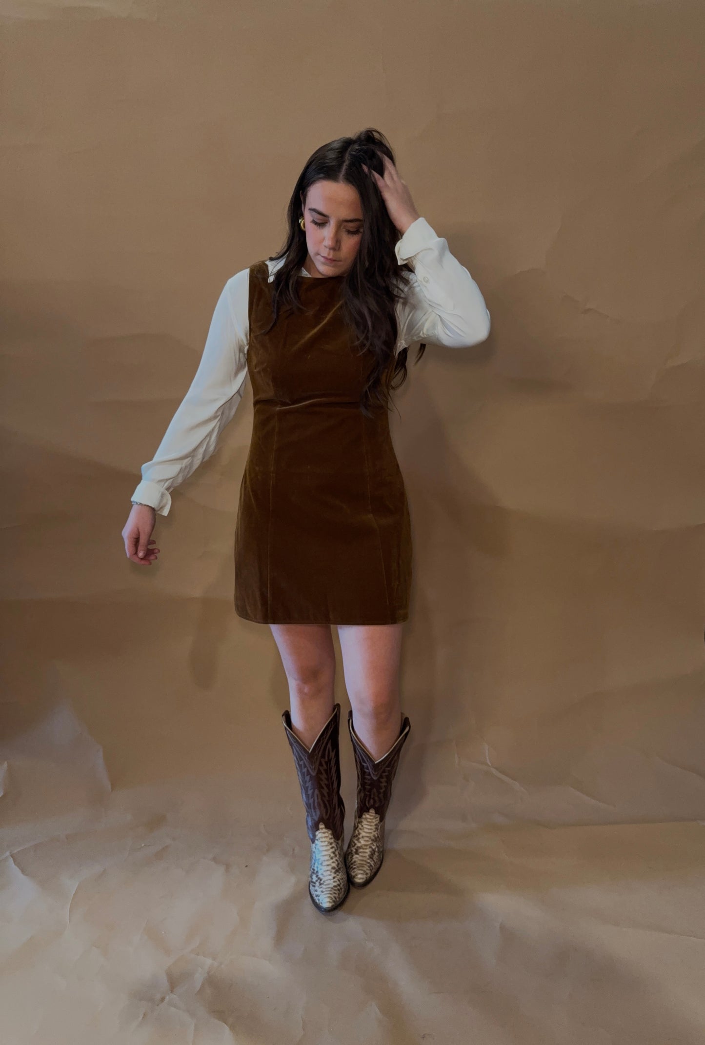 Carmine Velvet Dress