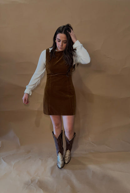 Carmine Velvet Dress