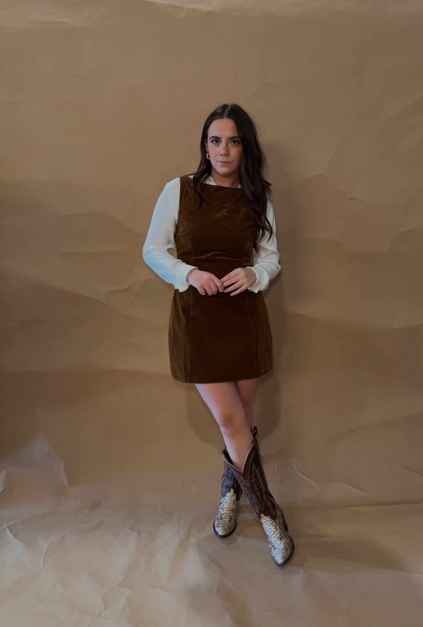 Carmine Velvet Dress