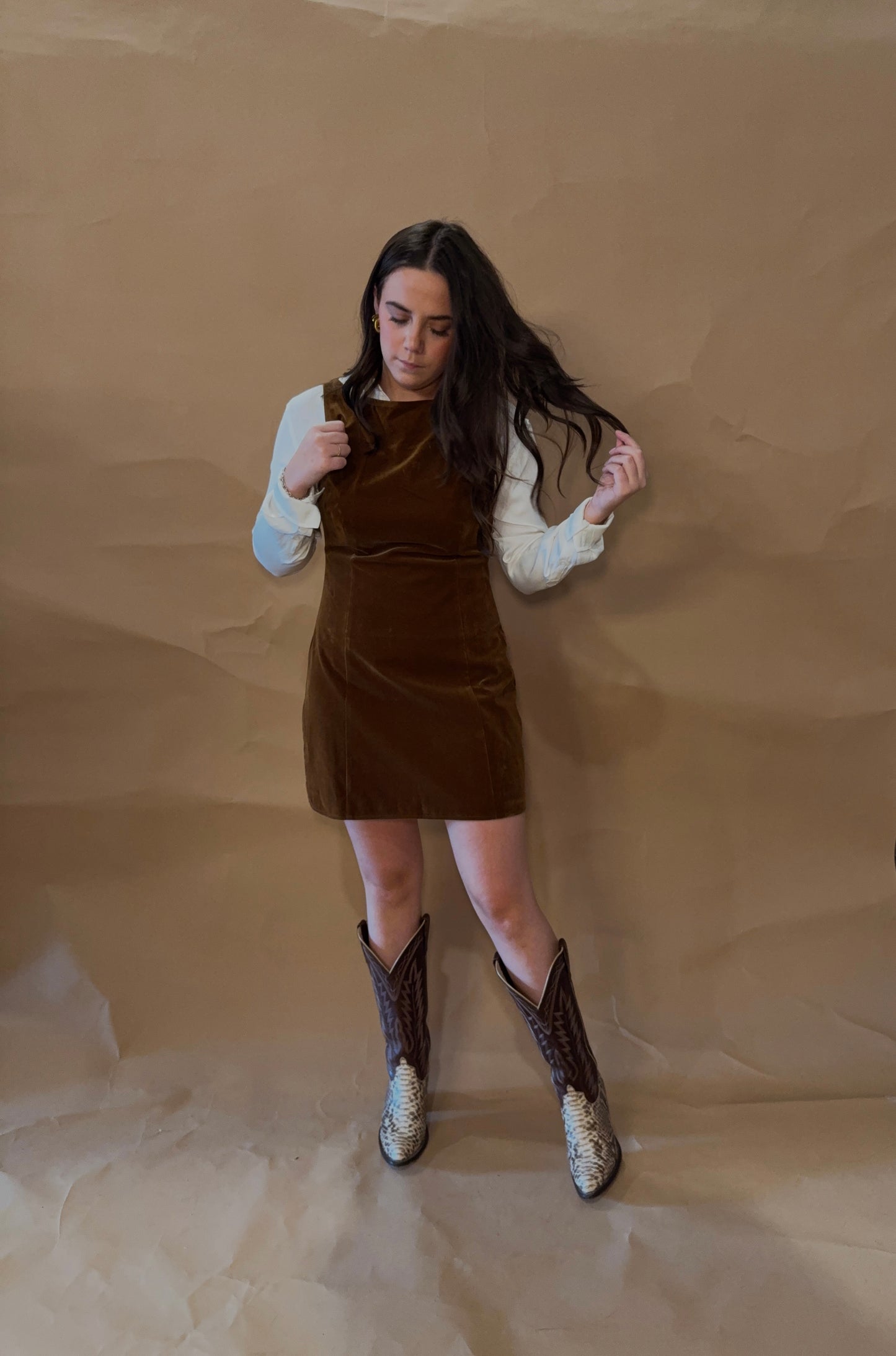 Carmine Velvet Dress