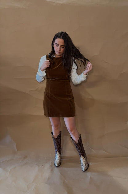 Carmine Velvet Dress