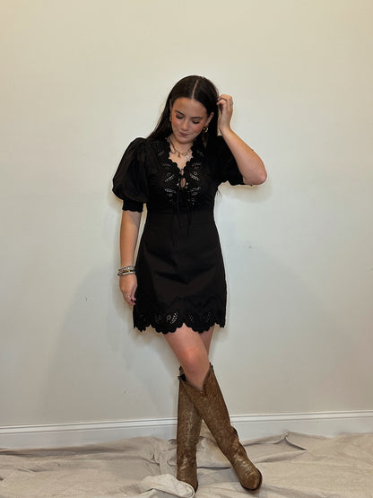 B’s Bubble Sleeve Mini Dress