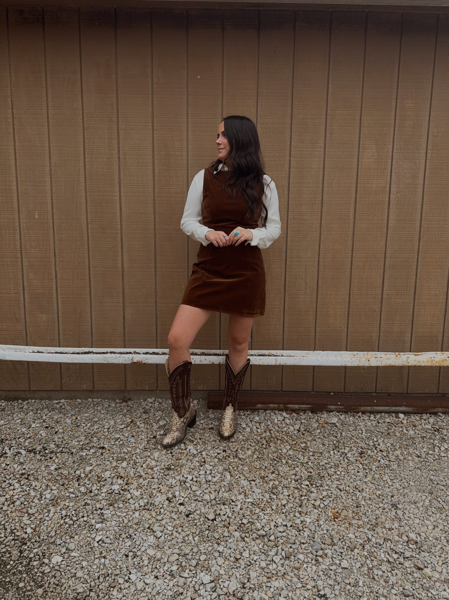 Carmine Velvet Dress