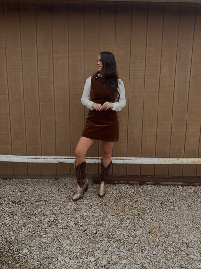 Carmine Velvet Dress