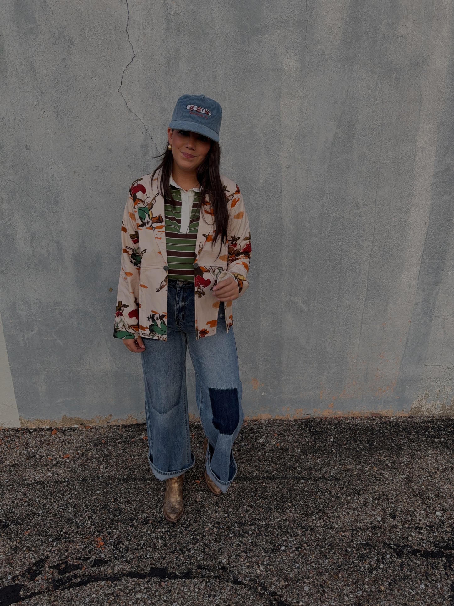 Wagon Wheel Printed Blazer