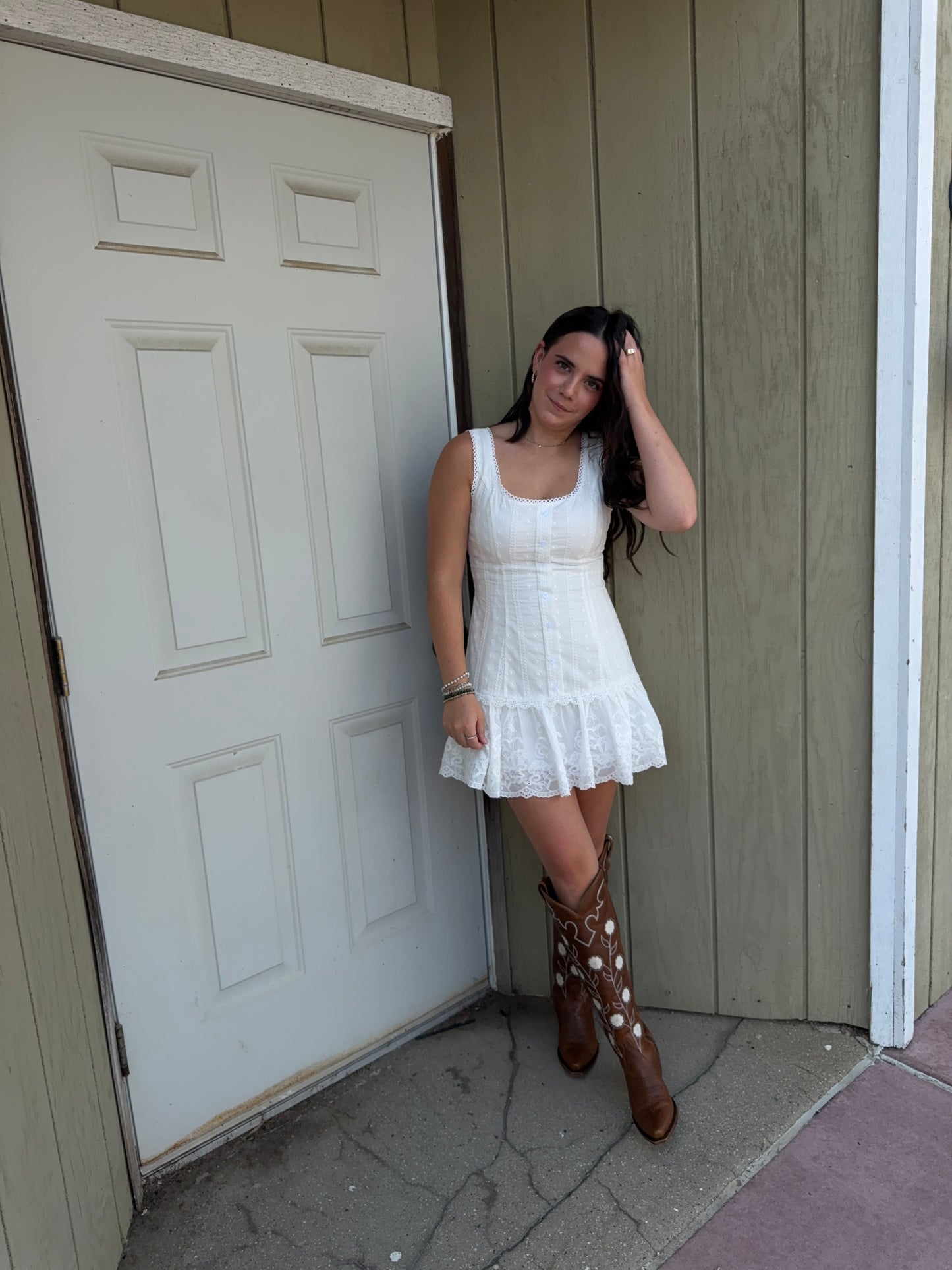 Abilene Eyelet Mini Dress